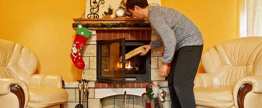 Rusted Metal Fireplace Restoration in Racine, Wisconsin